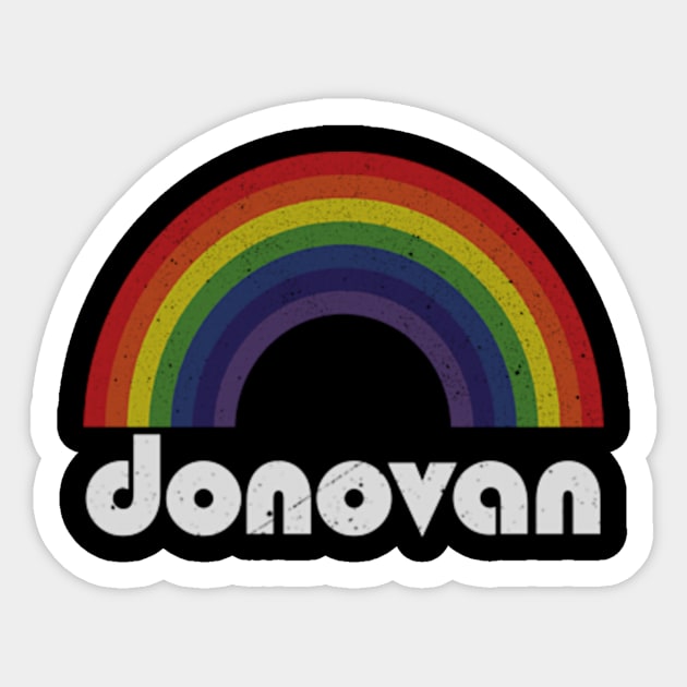 Donovan / Vintage Rainbow Design // Fan Art Design Sticker by Arthadollar